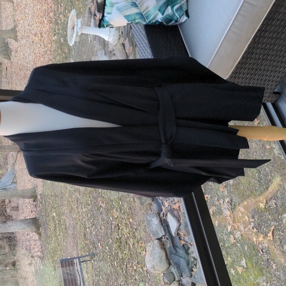 Natori Black Kimono Topper Jacket Size S Oversized - Picture 4 of 9